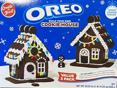 Create A Treat OREO Cookie House Gingerbread Houses,( 2 Houses) | 30.25 Ounces