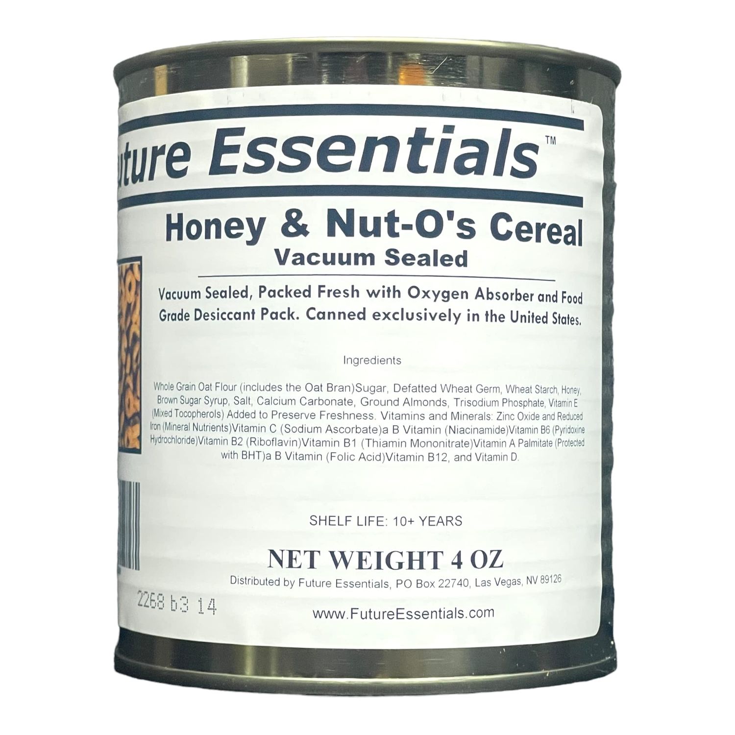 1 Can of Future Essentials Canned Honey &amp; Nut-O&#39;s Cereal