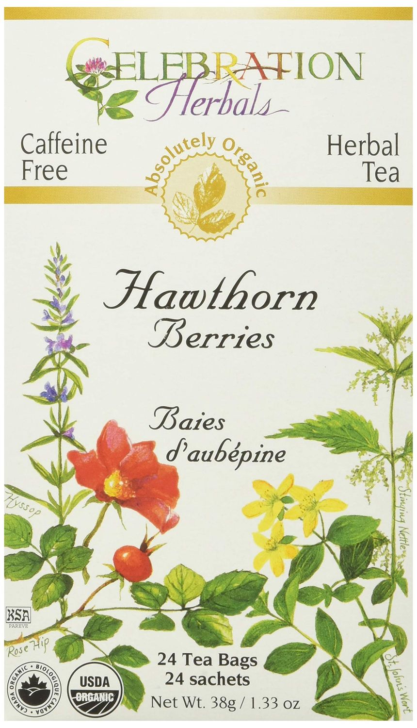Celebration Herbals Organic Hawthorne Berries Tea Bags 24 Count