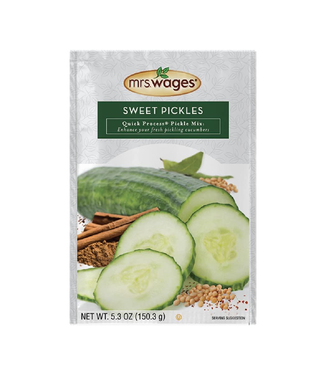 Mrs. Wages Sweet Pickle Canning Seasoning Mix, 5.3 Oz. Pouch (Pack of 2)