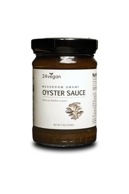 24Vegan All Natural Non-GMO Vegan Oyster Sauce - Certified - NO MSG ADDED - 7.5oz - Oyster Sauce for marinades or stir fry