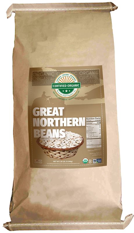 Mountain High Organics Certified Great Northern Beans, White