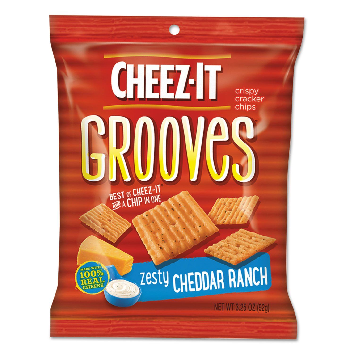 B00QFOD8V8- Sunshine Cheez-it Grooves Crackers, Zesty Ranch, 3.25 Bag, 6/Box