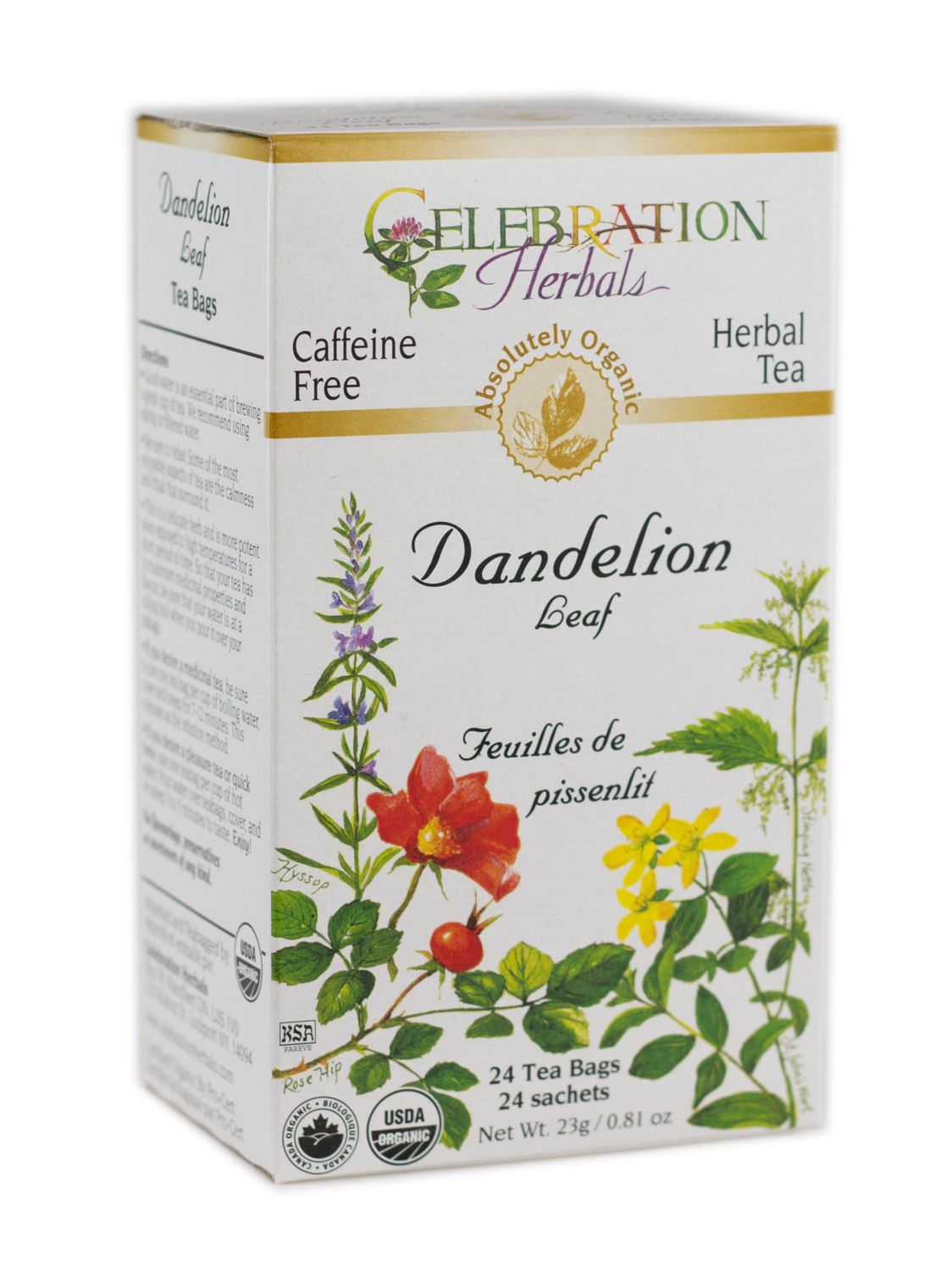 Celebration Herbals Dandelion Leaf Tea Bags 24 Count