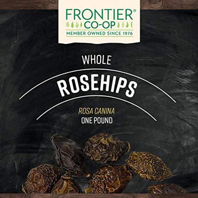 Frontier Co-op Whole Rosehips, 1 lb | Dried Rose Hips for Rosehip Tea, Rosehip Powder, Rosehip Oil and More | Bulk Wholesale 1 Pound, in One 16-oz Bag (more than 450 Grams)