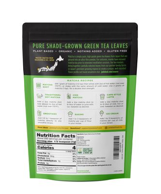 Jade Leaf Matcha Organic Green Tea Powder - Culinary Grade Premium Second Harvest - Authentic Japanese Origin (8.8 Ounce Bulk Resealable Pouch)