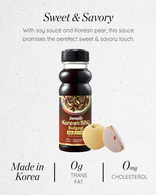 Sempio Korean Bulgogi Marinade Sauce (17.6oz) - Authentic Sweet &amp; Savory Flavor. Ideal for Korean BBQ, Ribs, Meat &amp; More