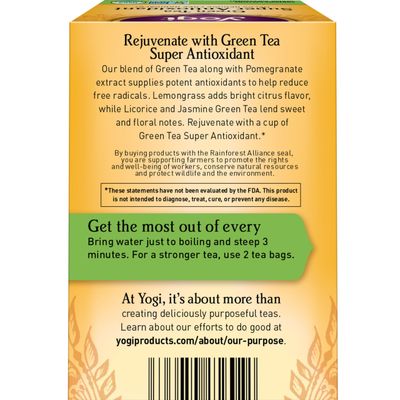 Yogi Tea - Green Tea Super Antioxidant (6 Pack) - Organic Green Tea Blend to Support Overall Health - 96 Tea Bags