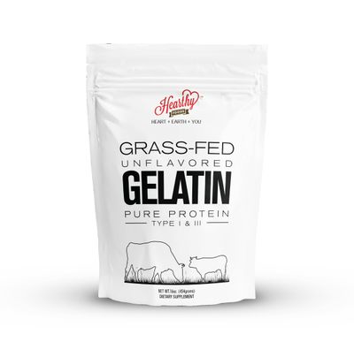 Hearthy Foods Beef Gelatin Powder Unflavored Gelatin Powder for Women and Men | Keto and Paleo Friendly Pure Protein Type 1 &amp; 3, Grass-Fed Halal Certified, Non-GMO, Kosher Gelatin | 16 oz. 454g