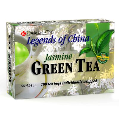 Uncle Lee&#39;s Tea Jasmine Green Tea - Authentic Green Tea, Wellness Tea Rich in Polyphenols and Antioxidants for Immunity &amp; Vitality, 100 Count