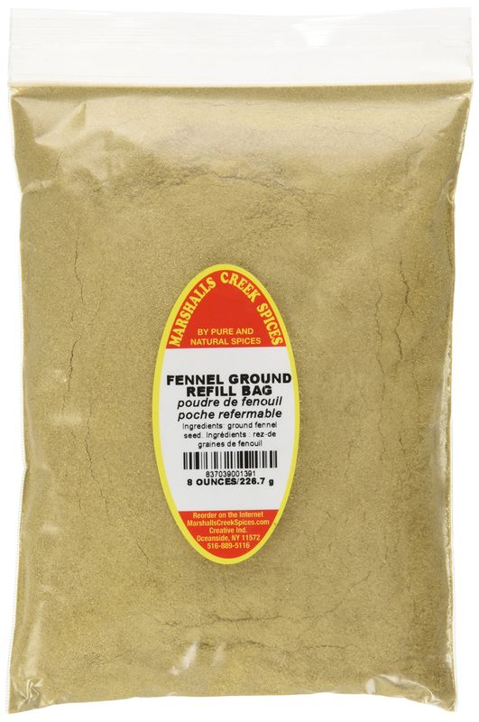 Marshalls Creek Spices Fennel Ground Seasoning Refill, 8 Ounce