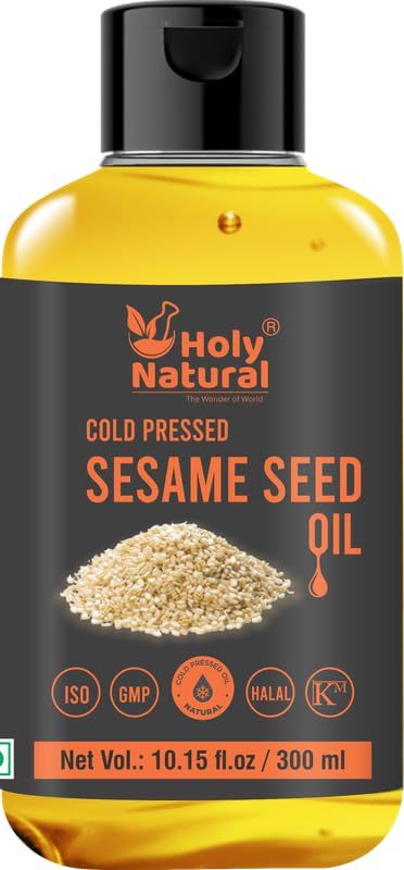 Sesame Seed Oil I Extra Virgin Cold-Pressed, No GMO,Untreated and Unrefined Sesame Seed Oil -Grate for Cooking &amp; Flavor Enhancer in Many Cuisines (10.15 Fl Oz (Pack of 1))