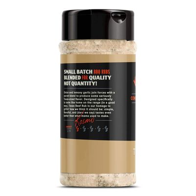 Kosmos Q Dry Rub Texas Beef BBQ Dry Rub, Bottle of 13.8 Oz