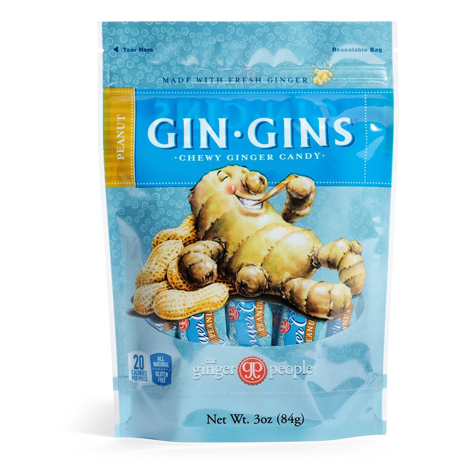 Ginger People Ginger Chew Peanut Bag