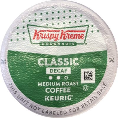 Krispy Kreme House Decaf Medium Roast Coffee K-Cups 24 COUNT (2PACKS) total 48 K-Cups
