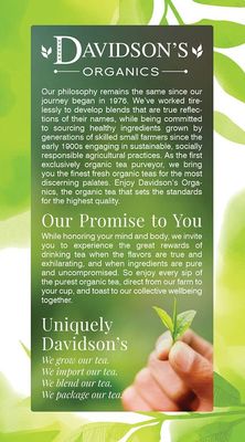 Davidson's Organics, Green Tea Garden, 25-count Tea Bags, Pack of 6