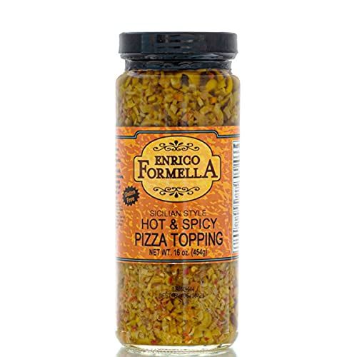 Enrico Formella | Hot &amp; Spicy Pizza Topping | Italian - Chicago Style Hot Pickled Vegetables 16oz.