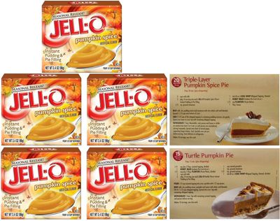 Kraft Jell-O Instant Pudding &amp; Pie Filling, Pumpkin Spice, 3.4 Oz. (Pack of 5)