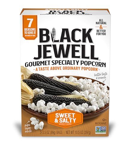 Black Jewell Gourmet Microwave Popcorn, Sweet &amp; Salty, 10.5 Ounces (Pack of 1)