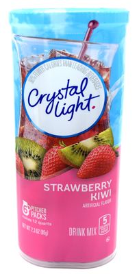 Crystal Light Strawberry Kiwi Drink Mix (12-Quart), 2.3-Ounce Canisters (Pack of 4)