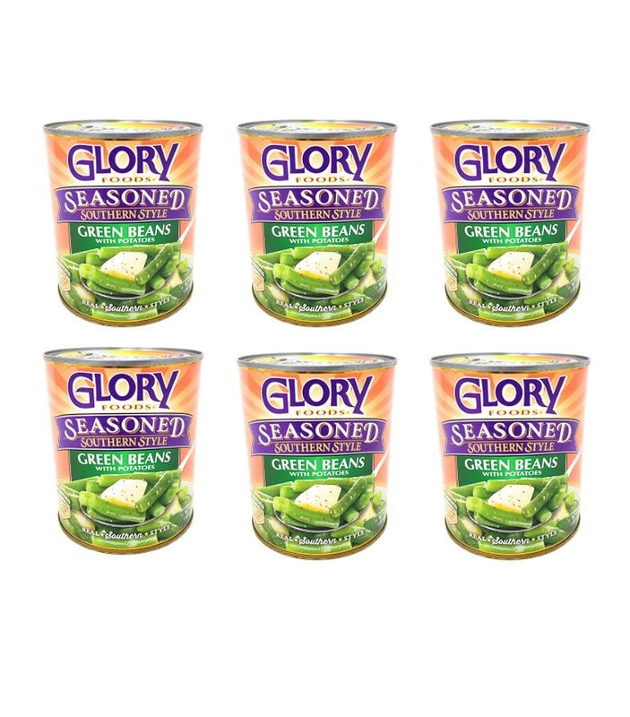 Glory Foods Seasoned Southern Style Green Bean w/Potatoes (6 Pack, Total of 174oz)