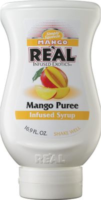 Mango Rel, Mango Puree Infused Syrup, 16.9 FL OZ Squeezable Bottle (Pack of 1)