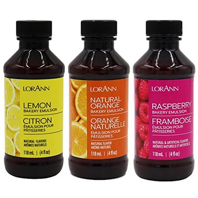 Lorann Oils Variety Bakery Emulsion: Multiple Flavors, Perfect for Enhancing Baking Variety in Cakes, Cookies &amp; Desserts, Gluten-Free, Keto-Friendly, Baking Essential for Your Kitchen, 4oz per Bottle