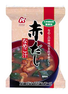 Amano Foods Freeze-dried Additive-free Miso Soup, Nameko, 0.28oz X 10bags(for 10 Servings) [Japan Import]