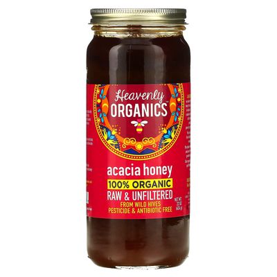 Heavenly Organics - 100% Organic Raw Of Honey of Acadia - 22 Oz.