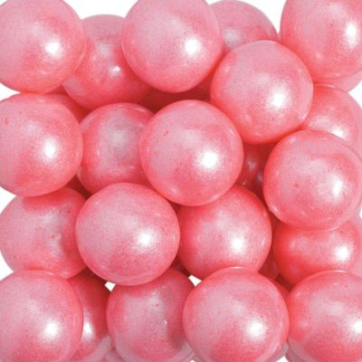 Large 1 Inch 120 pcs Gumballs, Shimmer and Solid Colors, For Gumball Machines, Weddings, Receptions, Birthday Parties and Candy Buffet Tables (Pink)