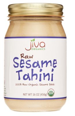 Jiva Organics RAW Organic Sesame Tahini 16-Ounce Jar - Non-GMO, Natural, Small Batch