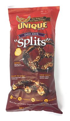 Unique Extra Dark Pretzel Splits, 11 Oz. Bag (Four - 11 Oz. Bags) by Unique Pretzels