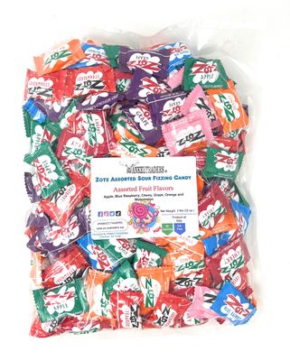 YANKEETRADERS Classic Candy, Zotz Assorted Sour Fizzing, 2 Lb