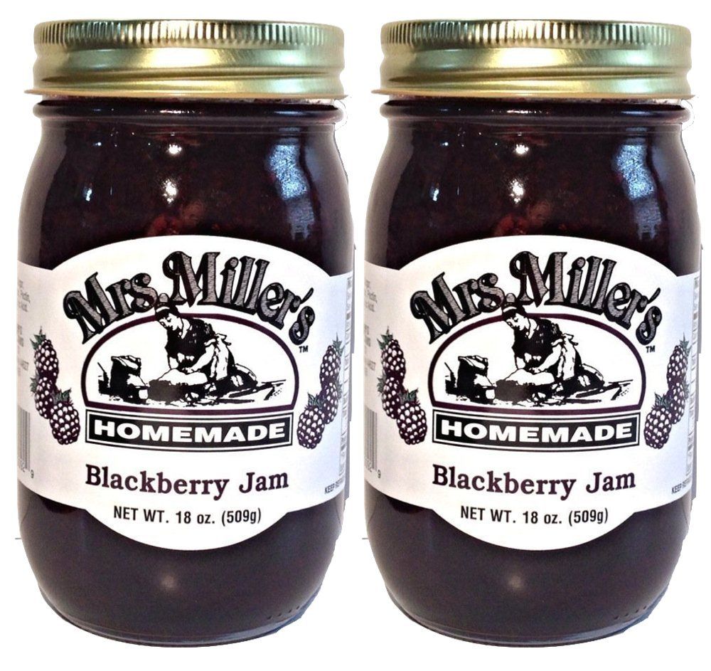 Mrs. Miller&#39;s Amish Homemade Blackberry Jam 18 oz/509g - 2 Jars