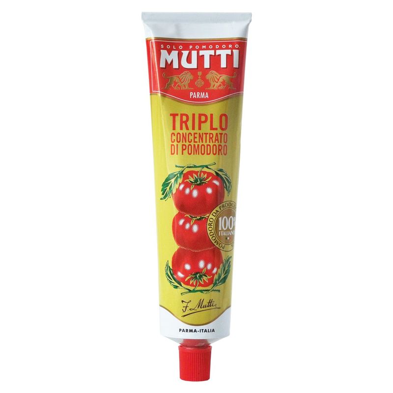 Mutti Triple Concentrated Tomato Paste (Triplo Concentrato), 6.5 oz. Tube |2 Pack | Italys #1 Brand of Tomatoes | Tube Tomato Paste | Vegan Friendly &amp; Gluten Free | No Additives orPreservatives