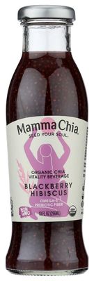Mamma Chia Organic Blackberry Hibiscus Vitality Beverage, 10 Ounce -- 12 per case.