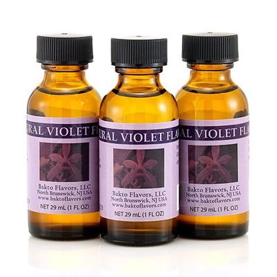Bakto Flavors Natural Violet Flavor, 1 Fluid Ounce, Pack of 3