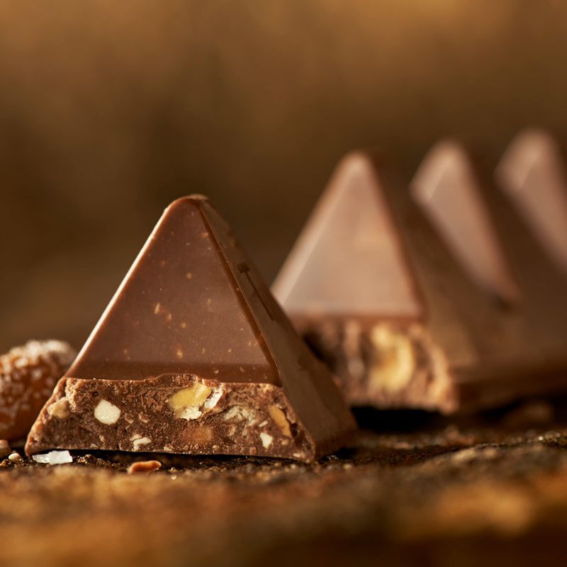 Toblerone Swiss Milk Chocolate with Honey &amp; Almond Nougat, Valentines Day Chocolate Candy, 24 - 1.23 oz Bars