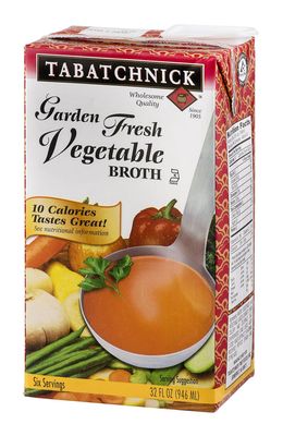 Tabatchnick Garden Fresh Vegetable Broth, 32 Ounce - 12 per case.