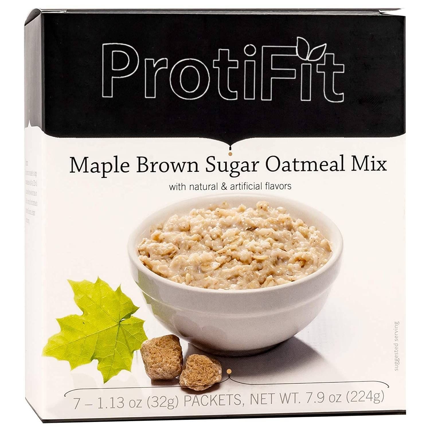 PROTIFIT - High Protein Oatmeal Mix, 15g Protein, Low Calorie, Low Fat, Low Sugar, Low Carb, Ideal Protein Compatible, 7 Servings Per Box (Maple Brown Sugar)