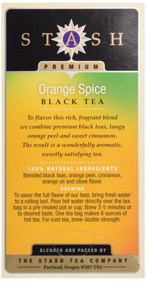 Stash Orange Spice Black Tea, Tea , 20 ct