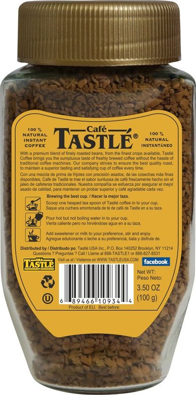 Cafe Tastle Gold Freeze Dried Instant Coffee, 3.5 Ounce