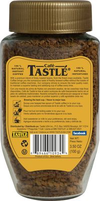 Cafe Tastle Gold Freeze Dried Instant Coffee, 3.5 Ounce