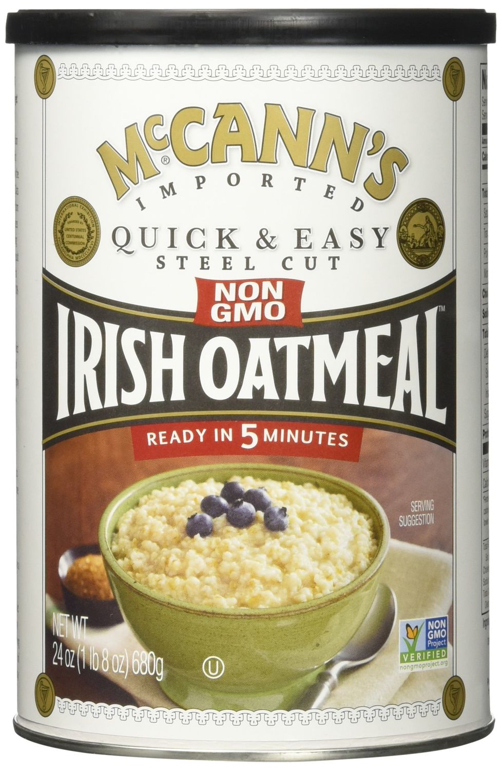 McCann&#39;s Irish Oatmeal, Quick &amp; Easy Steel Cut Oats, 24 oz (680 g) - 2pcs