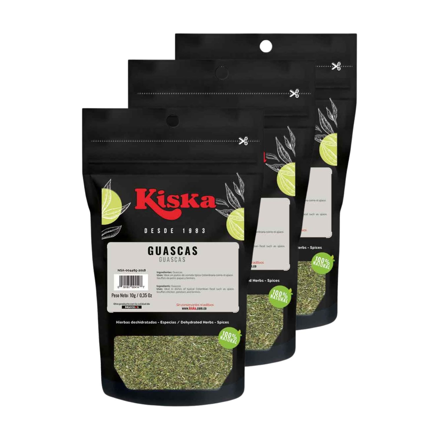 Kiska Guascas -Dehydrated Herbs 10g 3-pack