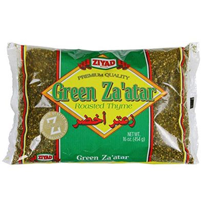 Ziyad Premium Green Za&#39;atar Spice Blend, Flavorful Spices, No Additives, No MSG, 16 oz