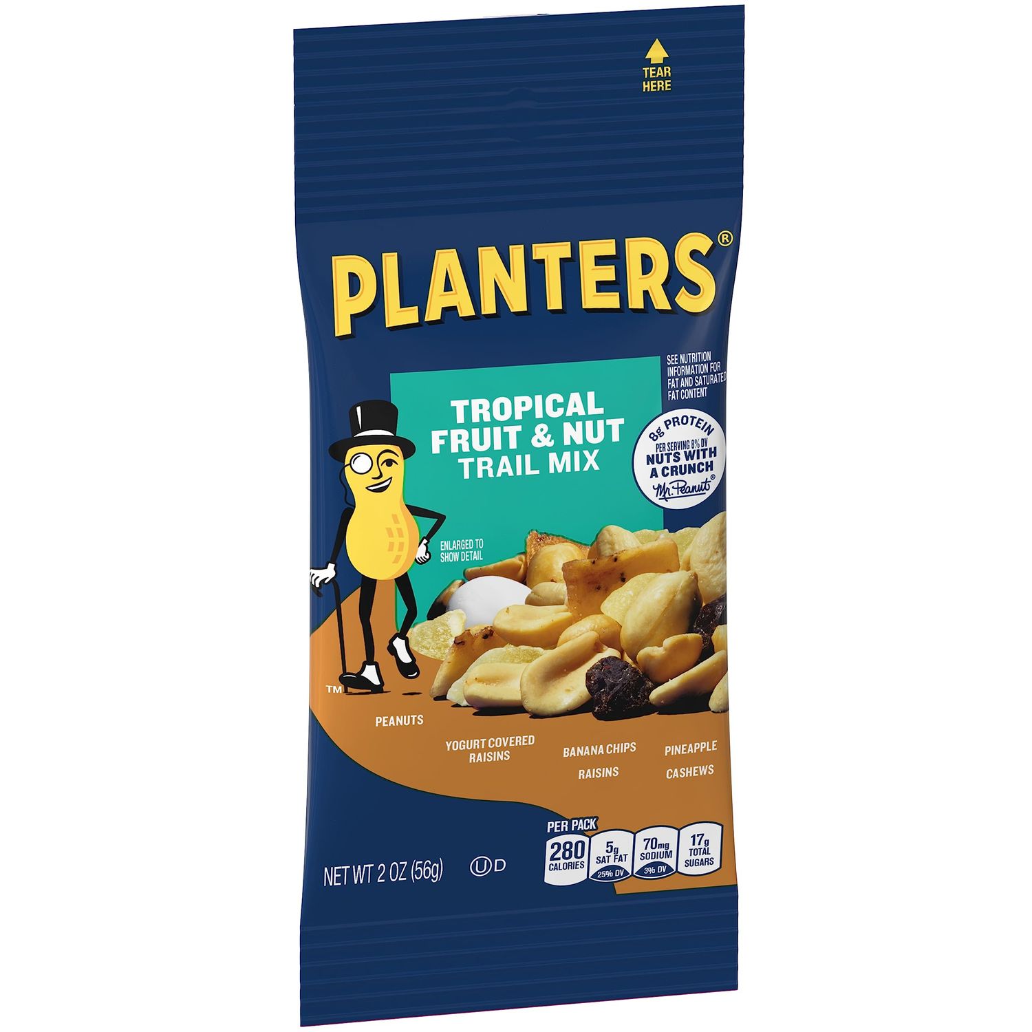 PLANTERS Fruit and Nut Trail Mix, 2 oz Single Serve Bags (Pack of 72) - Trail Mix Snack Pack for On the Go Snacking - Great After School Snack, Movie Snack or Active Lifestyle Snack - Kosher Snack