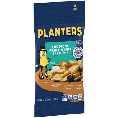 PLANTERS Fruit and Nut Trail Mix, 2 oz Single Serve Bags (Pack of 72) - Trail Mix Snack Pack for On the Go Snacking - Great After School Snack, Movie Snack or Active Lifestyle Snack - Kosher Snack