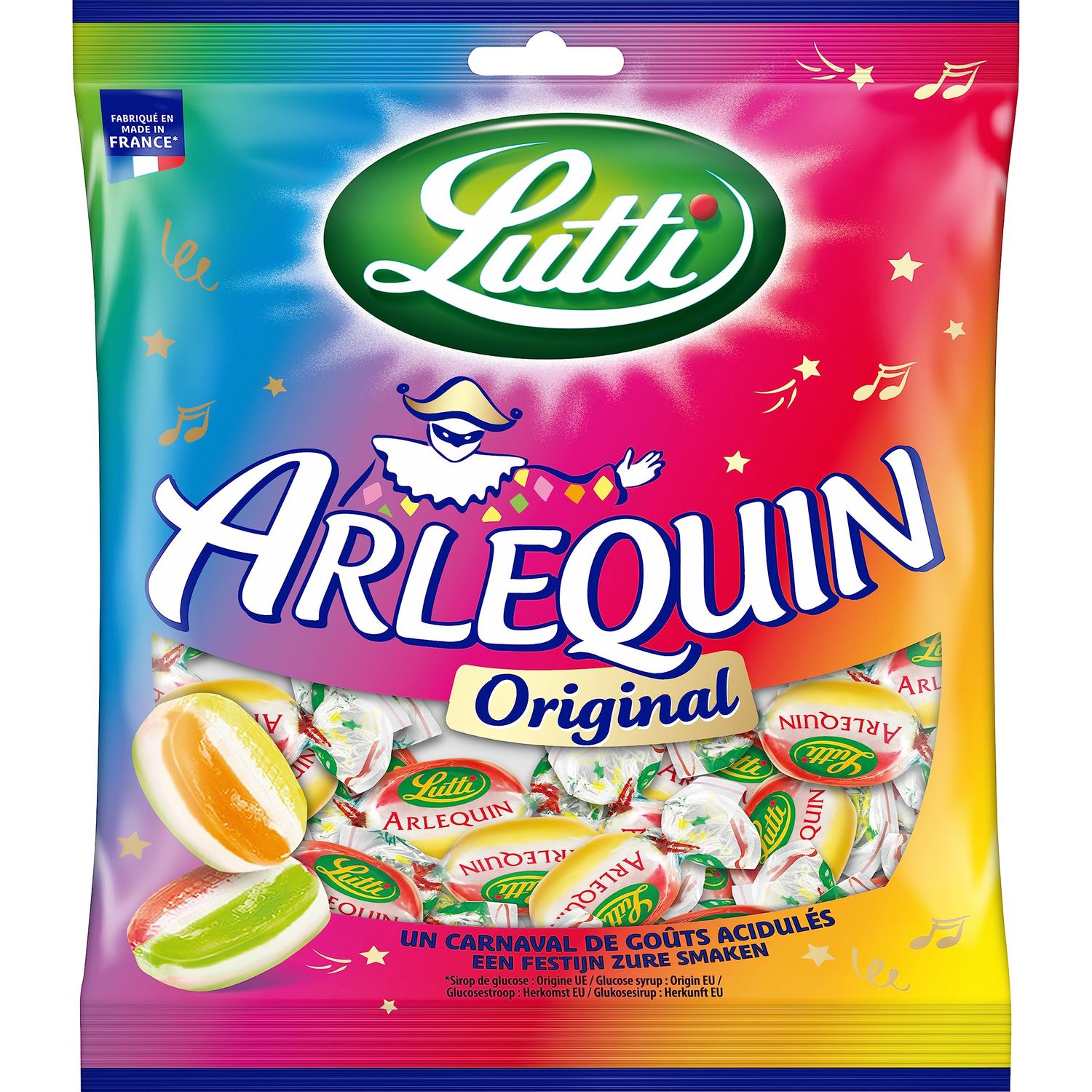 Lutti Arlequin Candies 250g Bag