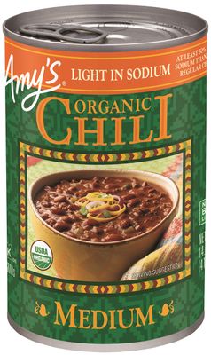 Amy&#39;s Chilis, Light in Sodium Organic Medium Chili, 14.7 Ounce